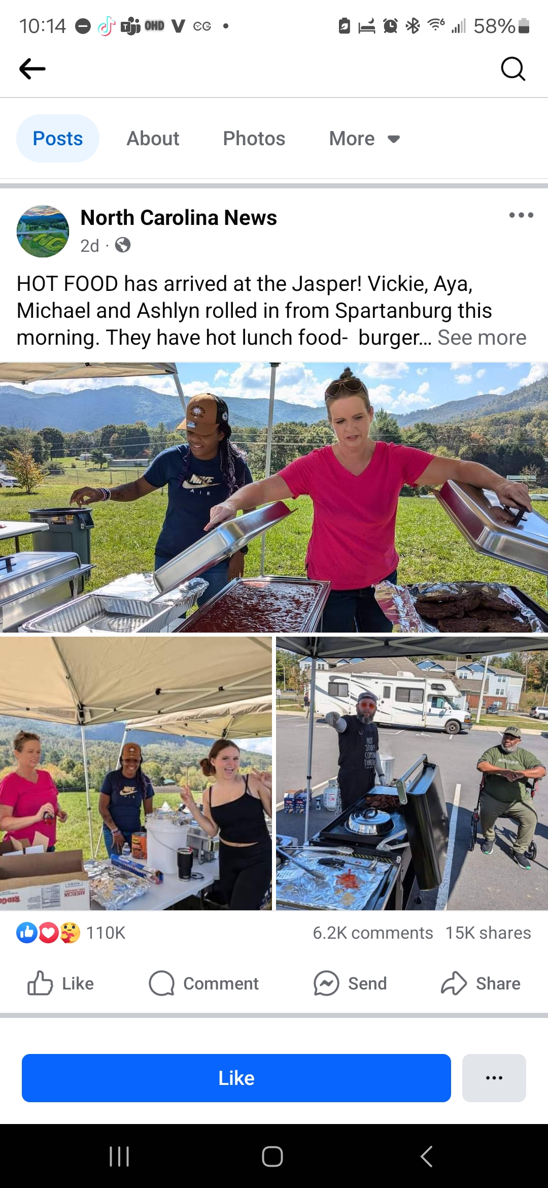 Help After Disaster volunteers serving hot food