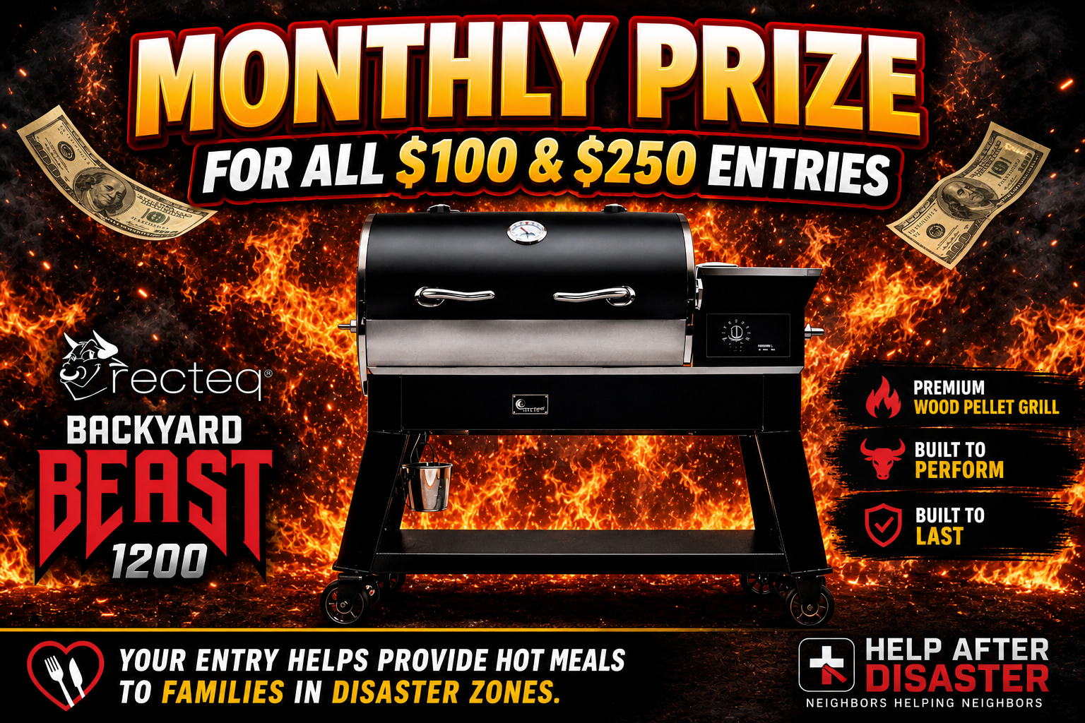 Monthly Prize for all $100 and $250 entries